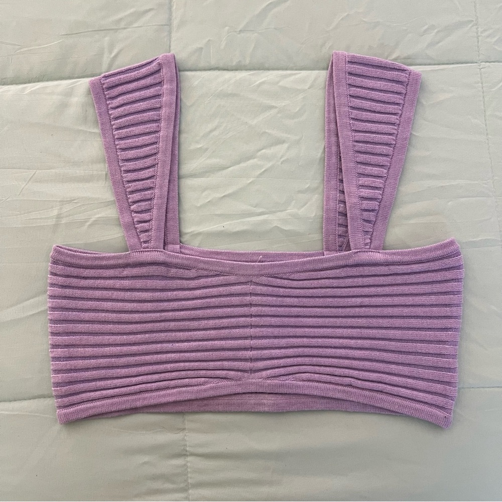 Lavender Sweater Bra Top